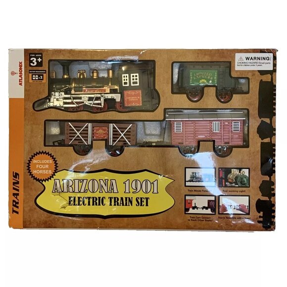 Atlasonix Battery Operated Arizona 1901 Electric Train Set No. 1229 Tested Works - Picture 1 of 15